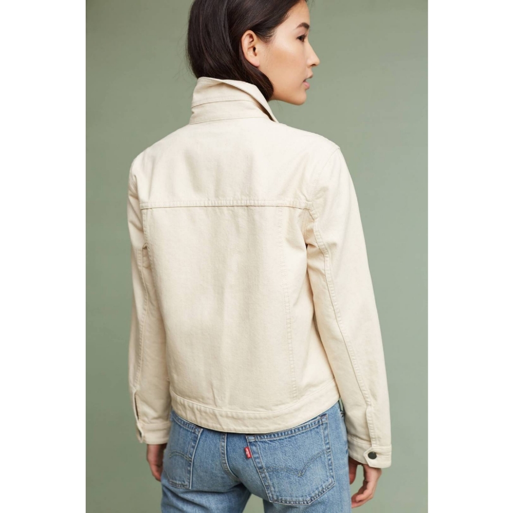 Anthropologie Embroidered Heart Denim Jacket - Picture 2 of 6